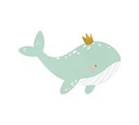 PartyDeco Servilletas de papel de ballena, 20 unidades, 16 x 10 cm, 3 capas, servilletas de papel para niños
