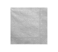 PartyDeco Servilletas de Papel Plateadas, Paquete de 20, 33 x 33 cm