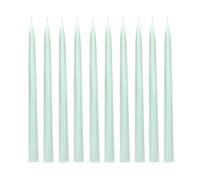 PartyDeco SKMAT-081BR - Vela cónica de mesa, 24 cm, color salvia mate, paquete de 10 unidades, perfecto para bodas, hogar, decoración