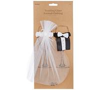 PartyDeco uk-karton - Juego de 2 piezas para cubrir las copas - Forma de vestidos de novios