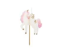 PartyDeco Vela de cumpleaños unicornio | 9 cm