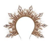 PartyforU Diadema para el pelo, disfraz de hada, disfraz de hada para mujer, fantasía, diosa griega, ángel hecho a mano, pluma blanca, tocado de boda para disfraces, Halloween, carnaval, fiesta