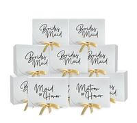 PartyGifts&beyond Gift Paquete de 10 cajas de dama de honor Cajas de propuesta de dama de honor ΏSerαs mi caja de dama de honor Caja de propuesta