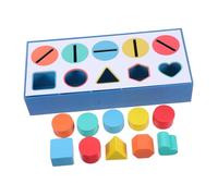 PartyKindom 1 Caja Caja De Clasificación De Clasificación De y Formas Clasificador De Formas para Pequeños Juguetes a Juego con Formas Geométricas Madera
