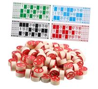 PartyKindom 1 Juego Ajedrez de números de Bingo sénior Juego de Bingo Bingo Juego de Mesa Jumbo educativos Juegos de Bingo Juego de bingos rusos Ruso Papel