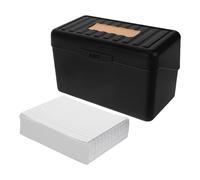 PartyKindom 1 Juego Caja de Almacenamiento Multifuncional para Tarjetas Indexadas con Bloc de Notas Organizador de para Oficina Incluye Tarjetas Rayadas Blancas Diseño Compacto y Conveniente