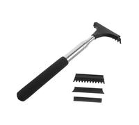 PartyKindom 1 Juego cepillo para espejo retrovisor de coche Limpiaparabrisas extensible Limpiaparabrisas antilluvia herramienta limpiaparabrisas raspador de nieve para coches el plastico Black