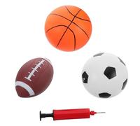 PartyKindom 1 Juego Combinación De De Juguete. Pelota Hinchable Pelota Saltarina para Baloncesto Pequeño Balón De Fútbol Mini Baloncesto De Interior Volar Baloncesto Metal