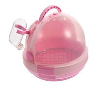 PartyKindom 1 Juego Jaula de Transporte Portátil para Pájaros Rosa Almohadilla de Malla Galvanizada Transporte Seguro y Cómodo para Periquitos y Aves Jóvenes Diseño Transparente y Ventilado