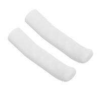 PartyKindom 1 Par Fundas Antideslizantes para Manetas de Bicicleta Cubiertas de Tpr para Protección de Frenos Instalación Rápida Compatibles con Bicicletas de Carretera y Plegables Blanco