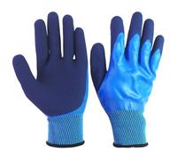PartyKindom 1 par Guantes de Jardinería y Pesca Impermeables y Antideslizantes Guantes de con Recubrimiento para Actividades al Aire Resistentes y Transpirables