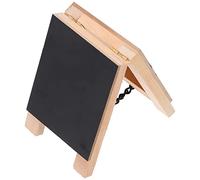 PartyKindom 1 pieza Pizarra de Madera Vertical Doble Cara con Base para Mesa Letrero Decorativo Mini para Menús y Notas para Decoración del y Restaurantes
