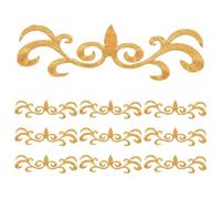 PartyKindom 10 Apliques Bordados Dorados de Poliéster Termoadhesivos para Coser o Planchar, Ideales para Reparación de Ropa, Manualidades y Decoración de Prendas