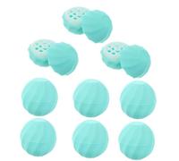 PartyKindom 10 Piezas Estuche esférico para pintalabios esferas contenedores redondos contenedor vacío largo lápiz labial lápices labiales almacenamiento de brillo de labios el plastico Azul