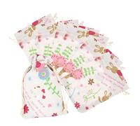 PartyKindom 10 Piezas Pascua De Resurrección Bolsas De Tela Pascua De Resurrección Bolsos De Mano as De Favor De as De os Con Tema De Conejo a De Azucar