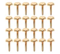 PartyKindom 100 Alfileres de Hongo de Dos Patas de Hierro Dorado para Manualidades y Decoración, Sujetadores Metálicos Redondos para Proyectos de Scrapbooking
