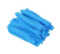 PartyKindom 100 Piezas Gorro De Trabajo Desechable Calificación Sombrero De Trabajo Elástico Mallas Para El Cabello Tapa a Granel Gorros De Ducha Laboral Blue Tela No Tejida De Polipropileno