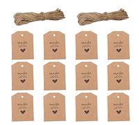 PartyKindom 100piezas Etiquetas Colgantes De Papel Kraft Para Embalaje Etiquetas Para Decoración De Regalos Para Regalos De Repostería y Manualidades