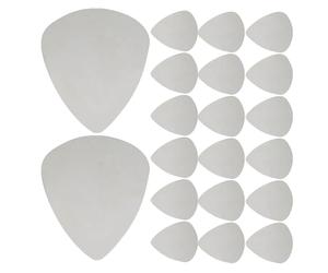 PartyKindom 100piezas Púa de Guitarra de Acero Inoxidable Plateada Guitarra Púas Eléctrico y Acústicas Portátiles para Tocar Shredding Conciertos