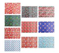 PartyKindom 10piezas Papel De Obsequio Navideño De Diseño De Dibujos Animados Para Envolver Regalos De Cumpleaños o Navidad Incluye Por Paquete