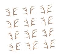 PartyKindom 12 Pares Adornos De Arbol De Renos Decoración Navideña Adornos Navideños Navidad Suministros De Manualidades De Muñeco De Nieve Leña Menuda Decoración De La Rama Khaki