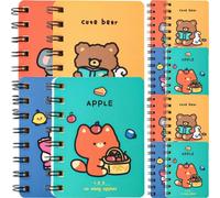 PartyKindom 12 Piezas Cuaderno de Notas Portátil Espiral A7 de Papel