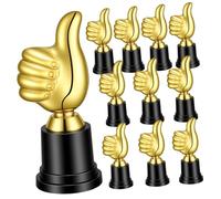 PartyKindom 12 Piezas Infantiles de Plástico Dorado para Competiciones Escolares y Deportivas Premios para Fútbol Ciclismo y Actividades Recreativas Superficie Lisa y Duradera para Incentivos