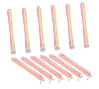 PartyKindom 12piezas Varilla para Rizar Cabello Rizadores de Pelo de Plástico Flexibles para Mujer Rulos para Cabello Corto Herramientas para Rizar