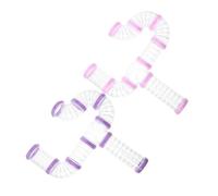 PartyKindom 16 Piezas Túneles Plásticos Transparentes para Jaula de Hámster DIY Conectores para Construir Circuitos Accesorios Externos para Mascotas Pequeñas Rosa y Morado