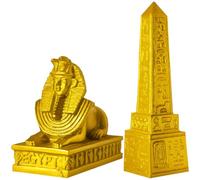 PartyKindom 1juego Estatuilla Egipcia Compacta Decorativa Sphinx y Obelisco Antiguo para Oficina y Hogar Souvenir Egipcio
