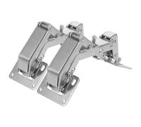 PartyKindom 2 Piezas Bisagras Ocultas de Acero Laminado en Frío para Puertas de Mármol y Cortafuegos Diseño de 170° y Sistema de Colgado en Seco