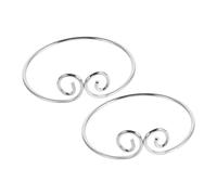 PartyKindom 2 piezas Brazaletes Espirales de Metal para Mujer Pulseras Boho Punk Aleación de Zinc Resistentes y Ligeras Accesorios Unisex Compactos para Diario y Viaje de Plateadas