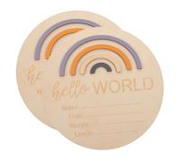 PartyKindom 2 piezas Cartel de para Madera Forma de para Registrar Nombre y del Recién Nacido Decoración y Color Aleatorio Color Aleatorio