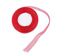 PartyKindom 2 piezas Cinta Organza Roja Pack Organza Transparente para Decoración de Bodas y Manualidades Accesorios Elegantes y Proyectos de