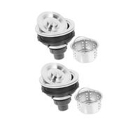 PartyKindom 2 Piezas Colador para Fregadero De Cocina Alcantarillado De Acero Inoxidable Tapón para Fregadero Desagüe para Cesta Coladora De Acero Inoxidable