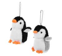 PartyKindom 2 Piezas colgante de pingüino Lanzamiento de llave llavero animal de peluche llavero pinguino bolso monedero encanto Llavero creativo llaveros de animales polares árticos Felpa