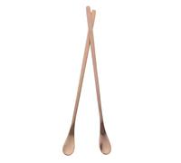PartyKindom 2 Piezas Cuchara para Alimentación de Reptiles con Mango Rosa Dorado Cuchara para de Frutas y Polvos para Camaleones y Pequeños Animales Herramienta Ergonómica y Resistente para
