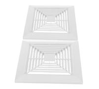 PartyKindom 2 Piezas de Ventilación para Baño Rejilla de Ventilador de Extractor de Aire Cuadrada con Resortes Reemplazo para Difusor de Aire de Techo y Pared