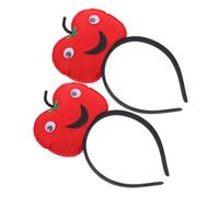 PartyKindom 2 Piezas Diadema de Manzana Roja de Poliéster para Fiesta y Carnaval Accesorio Divertido para Disfraces Cosplay y Photocall Reutilizable y Cómoda para Halloween y Eventos Temáticos