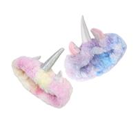 PartyKindom 2 piezas Diadema Facial para Maquillaje y Spa Banda Elástica de para Mujeres y Niñas Diseño Degradado Tie Dye Unicornio para de Cuidado y Lavado Facial
