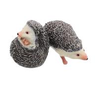 PartyKindom 2 Piezas Figuras de Erizo Miniatura Realistas de Animales PVC Juguetes Seguros para Decoración para Jardines de Hadas y Adornos para Pasteles Temáticos