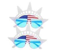PartyKindom 2 Piezas Gafas Patrióticas Americana para Celebraciones Julio Accesorios de Fiesta y Props para Fotografía Gafas Ligeras y Cómodas para Adultos