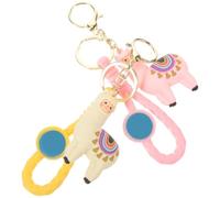 PartyKindom 2 Piezas Llavero de Alpaca de Dibujos Animados Verde en Pvc