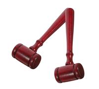 PartyKindom 2 Piezas Martillo de Juez de Madera y Martillo de subasta de Abogado Falso Dama Mini Martillo para Juez de Juez Accesorio de Martillo mazos de Juez arbol de Loto Rojo