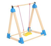 PartyKindom 2 Piezas Miniature Dollhouse Swing DIY Mini Playground Toy with Easy Assembly Creative Micro Landscape Decoration For Dollhouse Garden Accessories