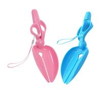 PartyKindom 2 Piezas Recogedor de Excrementos para Mascotas con Diseño de Tijeras Recogedor Portátil de Resistente para Perros y Gatos Clip para Limpieza Fácil Jardín y Paseo