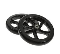 PartyKindom 2 piezas Ruedas de Repuesto para Patinete Alta Elasticidad PU con Rodamientos Resistentes y Silenciosas Compatibles con Scooters Eléctricos de Unidades Negras