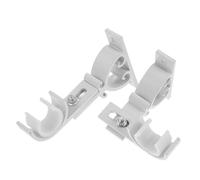 PartyKindom 2 Piezas Soporte de Cortina de Pared Ajustable Soporte Doble para Barra Instalación Sin Taladro Compatible con Variedad de Cortinas Base Fija y Estable para Decoración de Hogar