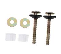PartyKindom 2 piezas Tornillos Metálicos para Tanque de Inodoro con Arandelas de Goma Kit de Fijación para Asiento Wc Resistentes y Duraderos para Reemplazo Seguro