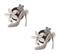 PartyKindom 2 Uds Clip De Salida De Aire Embellecedor De Coche Perfume De Coche Clip Para Ambientador De Aire Automático Clip De Aroma De Coche Adornos De Diamantes De Imitación Decoración De